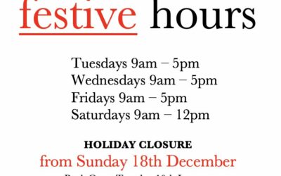 Good News – Our Festive Hours