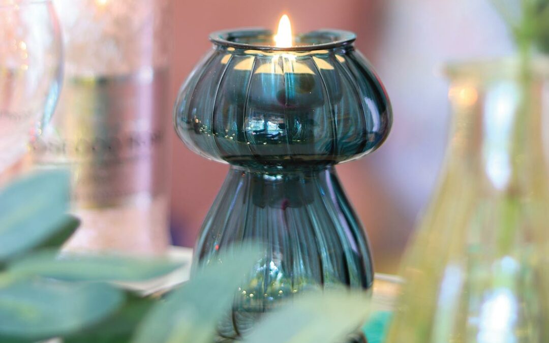 Mushroom Glass Vase + Candleholder