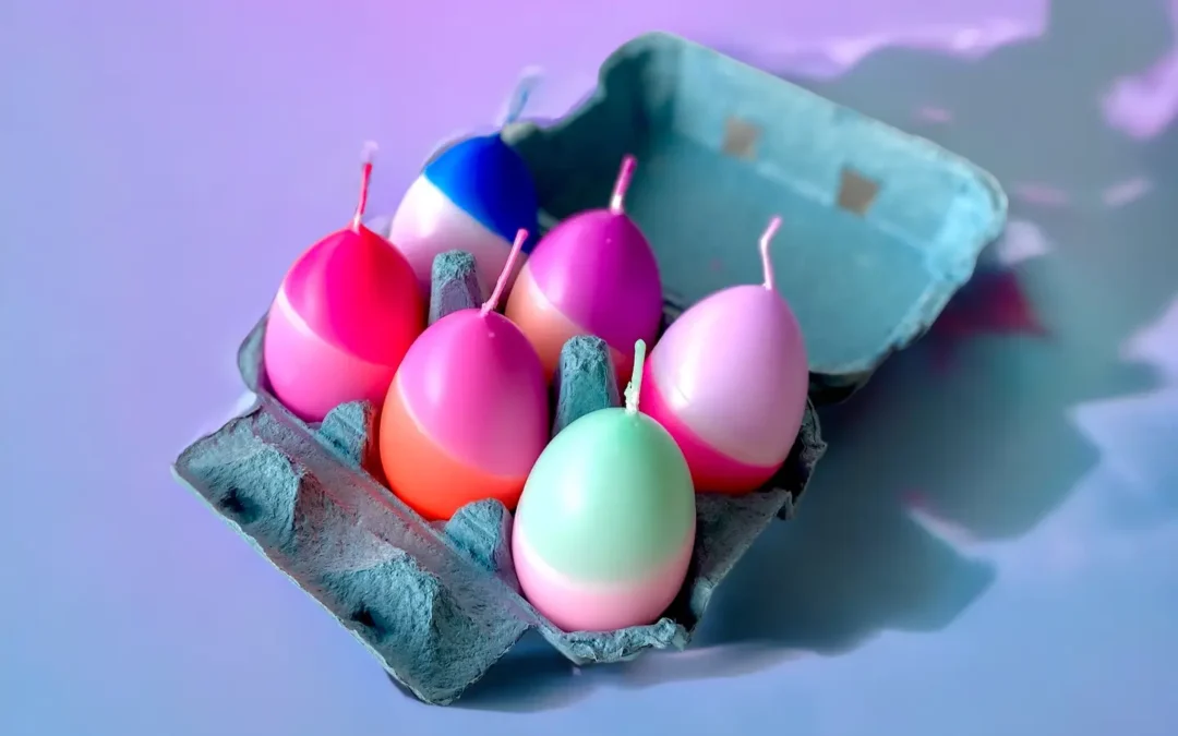 Easter Neon Egg Candles